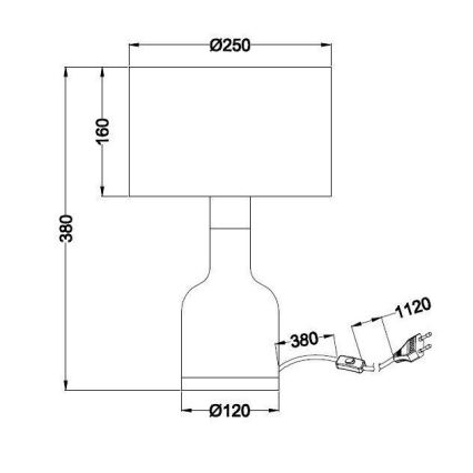 TRIO - Stolní lampa RODNEY 1xE14/40W/230V