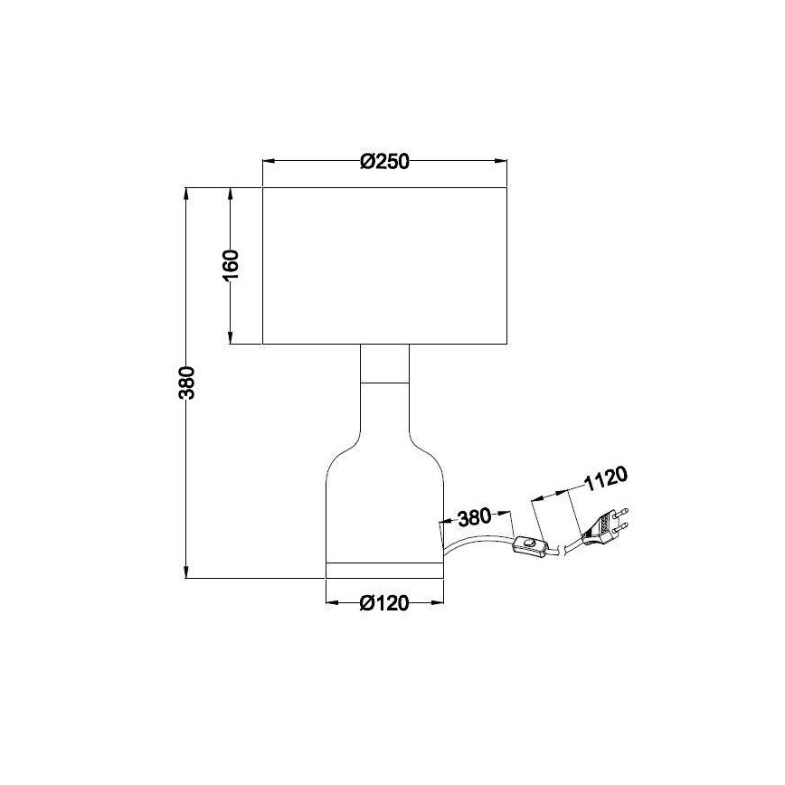 TRIO - Stolní lampa RODNEY 1xE14/40W/230V