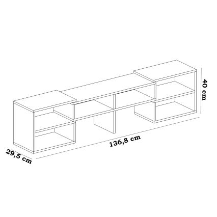 TV stolek CARE 40x136,8 cm bílá