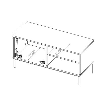 TV stolek ERISTI 50x100,8 cm černá