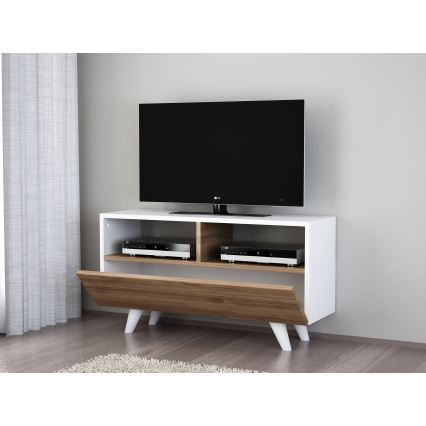 TV Stolek NOVELLA 50,6x90 cm bílá/hnědá