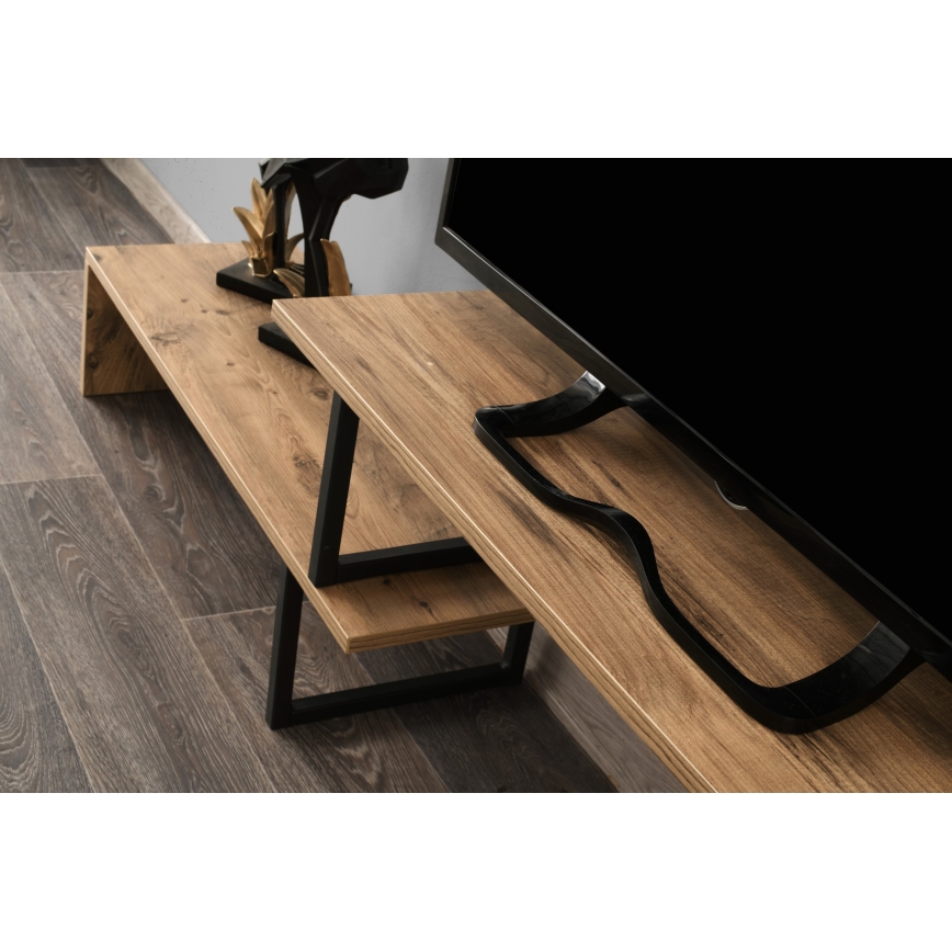 TV stolek OVIT 153x30 cm hnědá/černá