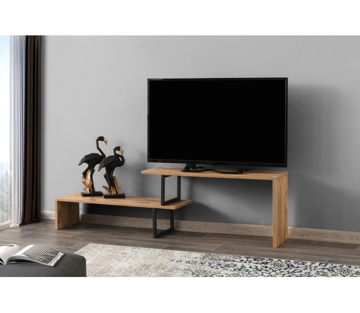 Asir TV stolek OVIT 44x153 cm hnědá/černá AS0524