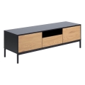 TV stolek SARON 140x40 cm dub/černá