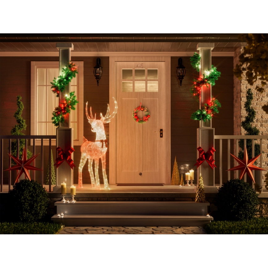 Twinkly - LED RGBW Stmívatelný venkovní vánoční sob REINGEERS 250xLED IP44 Wi-Fi
