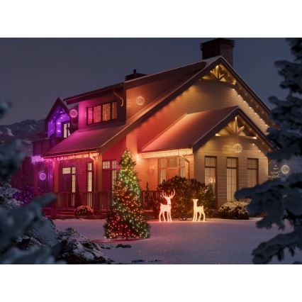 Twinkly - LED RGBW Stmívatelný venkovní vánoční sob REINGEERS 250xLED IP44 Wi-Fi