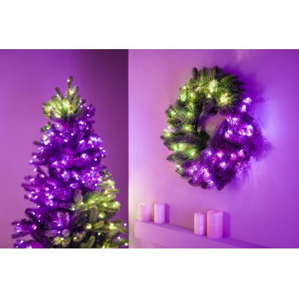Twinkly - LED RGB Stmívatelný vánoční věnec 50xLED pr. 60 cm Wi-Fi