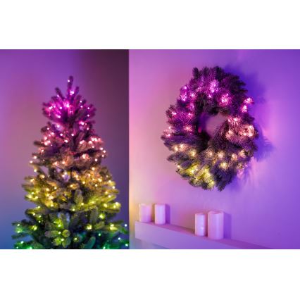 Twinkly - LED RGB Stmívatelný vánoční věnec 50xLED pr. 60 cm Wi-Fi