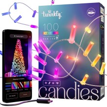 Twinkly - LED RGB Stmívatelný vánoční řetěz CANDIES 100xLED 8 m USB Wi-Fi