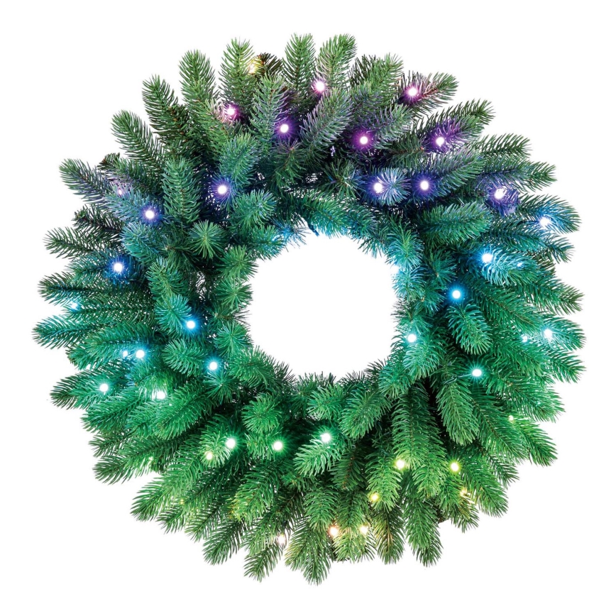 Twinkly - LED RGB Stmívatelný vánoční věnec PRE-LIT WREATH 50xLED pr. 61cm Wi-Fi