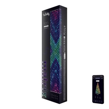 Twinkly - LED RGB Stmívatelný vánoční závěs MATRIX 500xLED 0,5x2,4 m Wi-Fi