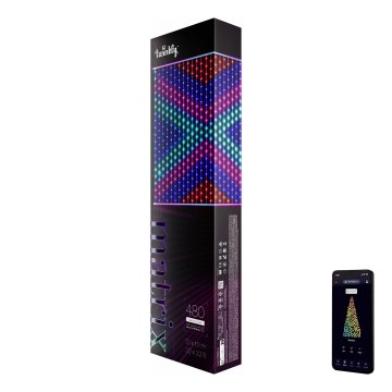 Twinkly - LED RGB Stmívatelný  závěs MATRIX 480xLED 1x1 m Wi-Fi