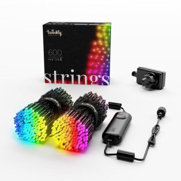 Twinkly - LED RGB Venkovní vánoční řetěz STRINGS 600xLED 51,5m IP44 Wi-Fi