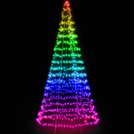 Twinkly - LED RGBW Stmívatelný venkovní vánoční stromeček LIGHT TREE 300xLED 2m IP44 Wi-Fi