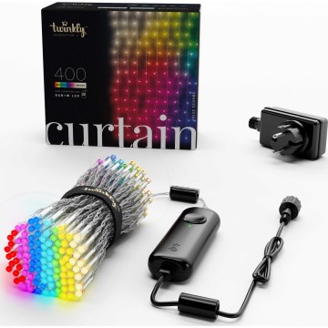 Twinkly -  LED RGBW Stmívatelný venkovní vánoční závěs CURTAIN 400xLED 6 m IP44 Wi-Fi