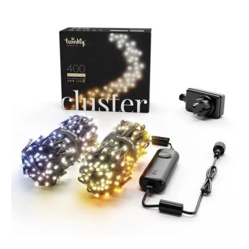 Twinkly - LED Venkovní vánoční řetěz CLUSTER 400xLED 9,5m IP44 Wi-Fi