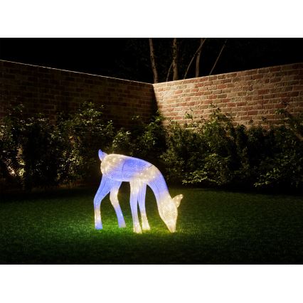 Twinkly - LED RGBW Stmívatelný venkovní vánoční sob REINGEERS 160xLED IP44 Wi-Fi