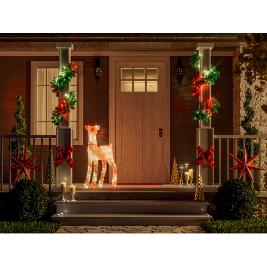 Twinkly - LED RGBW Stmívatelný venkovní vánoční sob REINGEERS 200xLED IP44 Wi-Fi