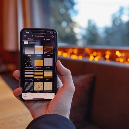Twinkly - LED Stmívatelný venkovní vánoční řetěz CLUSTER 400xLED 9,5m IP44 Wi-Fi