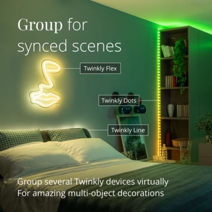 Twinkly - LED RGB Stmívatelný pásek DOTS 60xLED 3 m Wi-Fi USB