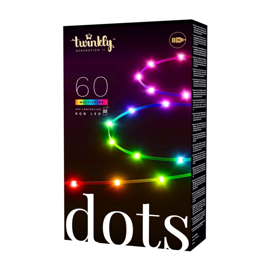 Twinkly - LED RGB Stmívatelný pásek DOTS 60xLED 3 m Wi-Fi USB