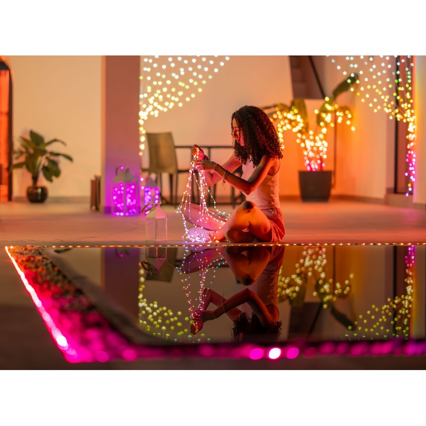 Twinkly - LED RGB Stmívatelný vánoční řetěz DOTS 60xLED 7 m USB Wi-Fi