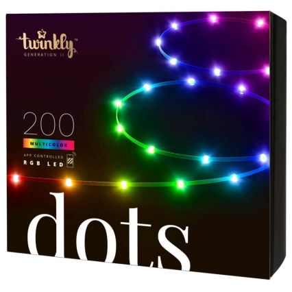 Twinkly - LED RGB Venkovní stmívatelný pásek DOTS 200xLED 10 m IP44 WiFi