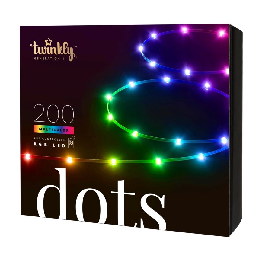 Twinkly - LED RGB Venkovní stmívatelný pásek DOTS 200xLED 10 m IP44 WiFi