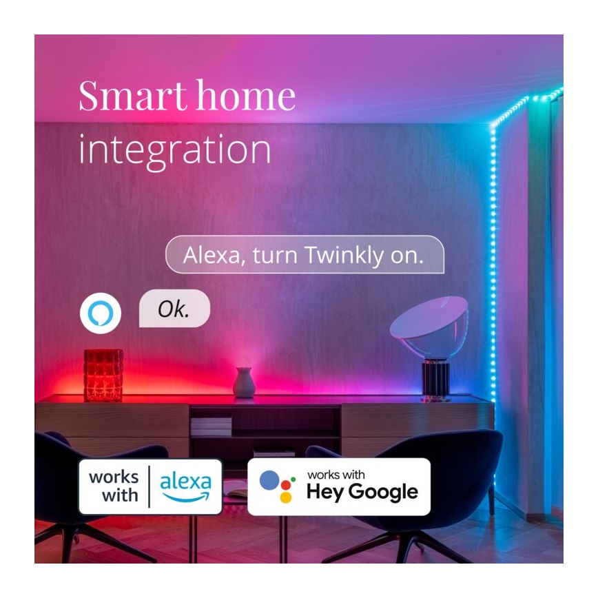 Twinkly - LED RGB Venkovní stmívatelný pásek DOTS 400xLED 20 m IP44 Wi-Fi