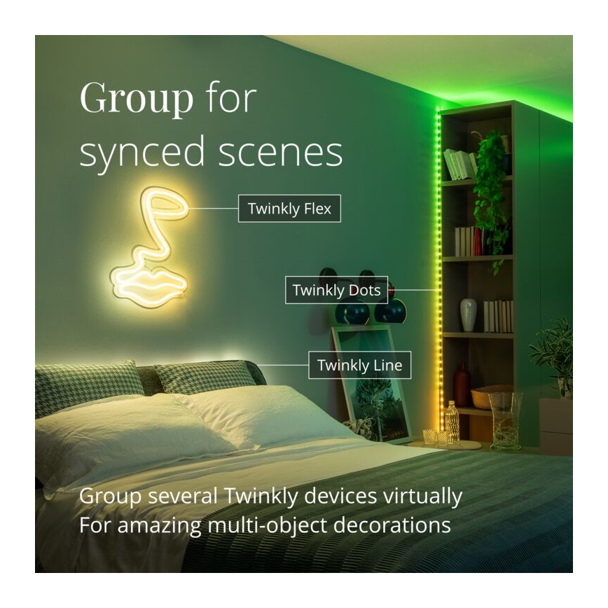 Twinkly - LED RGB Venkovní stmívatelný pásek DOTS 400xLED 20 m IP44 Wi-Fi