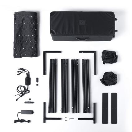 Twinkly - LED RGBW Stmívatelná hudební venkovní světelná stěna LIGHTWALL 1120xLED 2,6x2,7 m IP44 Wi-Fi + Music Dongle