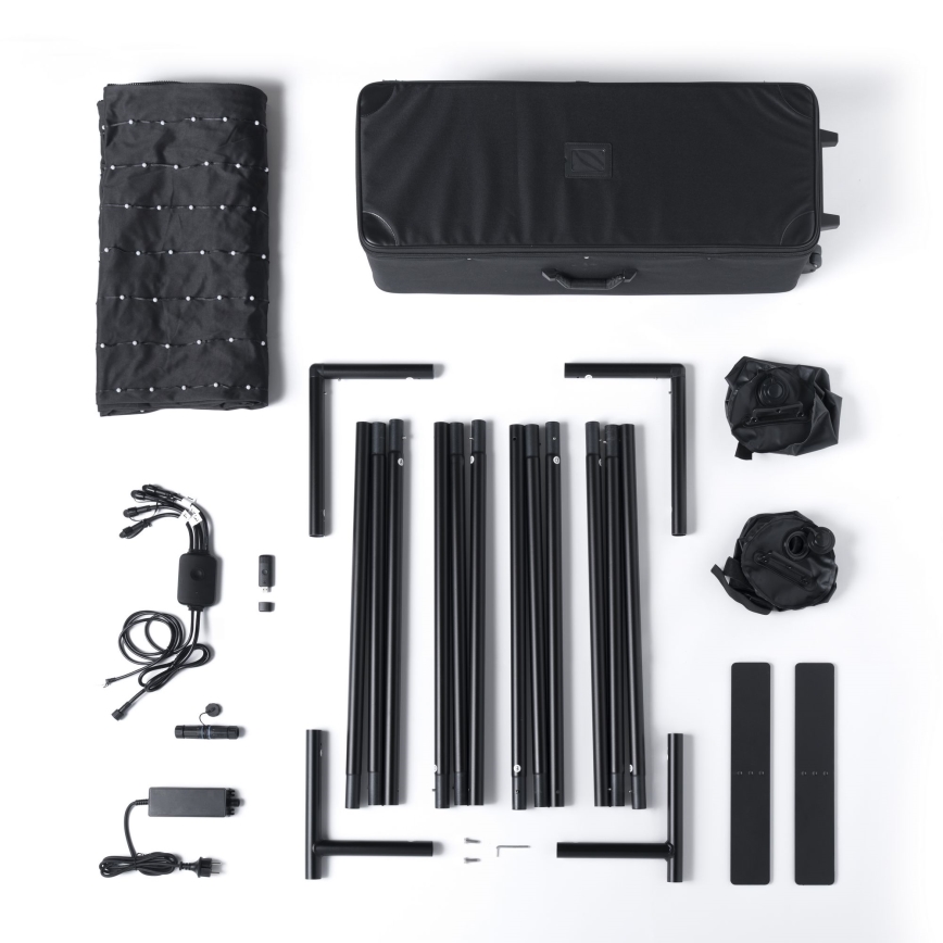 Twinkly - LED RGBW Stmívatelná hudební venkovní světelná stěna LIGHTWALL 1120xLED 2,6x2,7 m IP44 Wi-Fi + Music Dongle