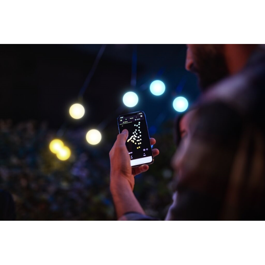 Twinkly - LED Stmívatelný venkovní dekorační řetěz FESTOON 40xLED 24m IP44 Wi-Fi