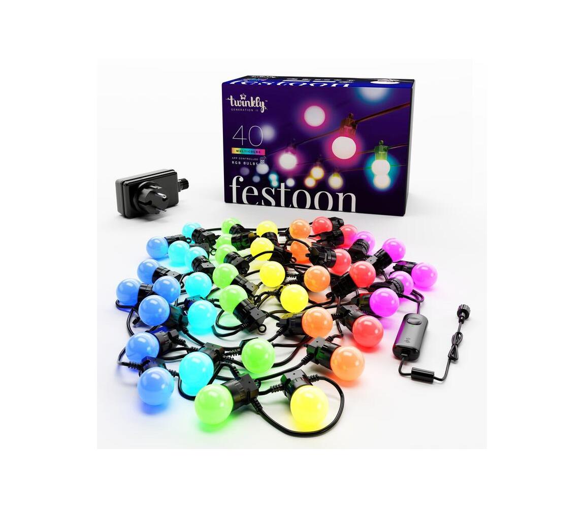 Twinkly Twinkly TWF040STP-BEU - LED RGB Venkovní dekorační řetěz 40xLED 24m IP44 Wi-Fi TW0020