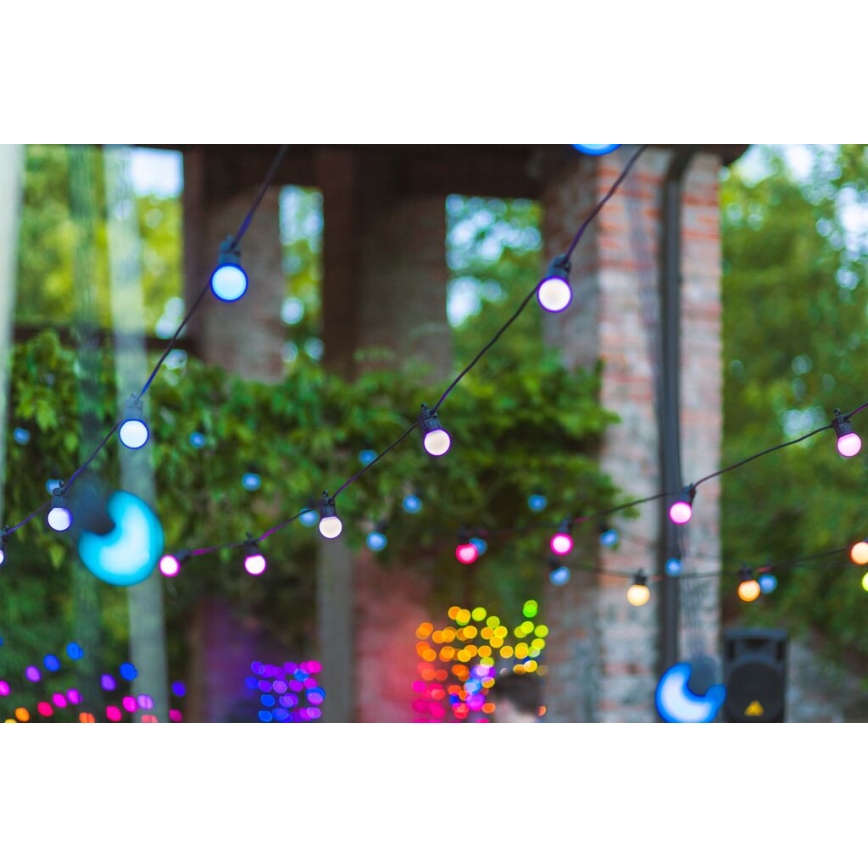 Twinkly - LED RGB Stmívatelný venkovní dekorační řetěz FESTOON 40xLED 24m IP44 Wi-Fi