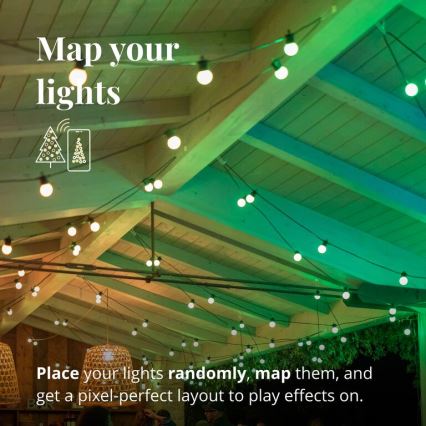 Twinkly - LED RGB Stmívatelný venkovní dekorační řetěz FESTOON 40xLED 24m IP44 Wi-Fi