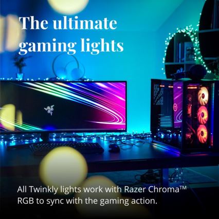 Twinkly - LED RGB Stmívatelný venkovní dekorační řetěz FESTOON 40xLED 24m IP44 Wi-Fi