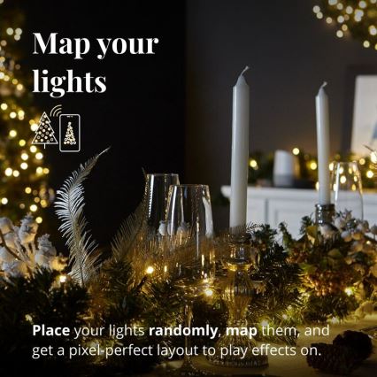 Twinkly - LED RGBW Stmívatelná vánoční dekorace PRE-LIT GARLAND 50xLED 3,15 m Wi-Fi