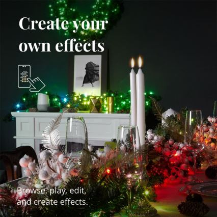 Twinkly - LED RGBW Stmívatelná vánoční dekorace PRE-LIT GARLAND 50xLED 3,15 m Wi-Fi