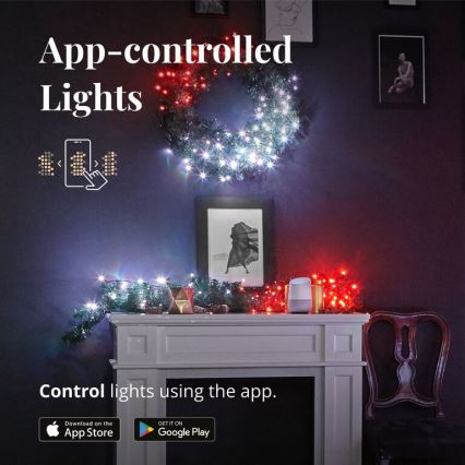 Twinkly - LED RGBW Stmívatelná vánoční dekorace PRE-LIT GARLAND 50xLED 3,15 m Wi-Fi