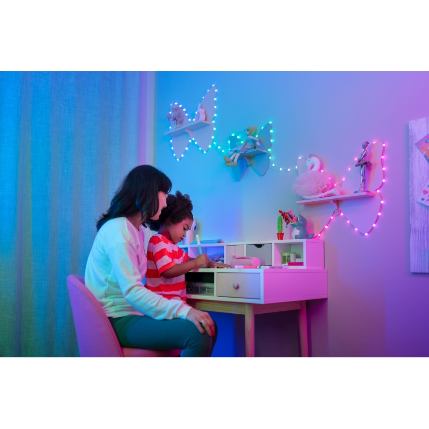 Twinkly - LED RGB Stmívatelný vánoční řetěz 100xLED 8 m USB Wi-Fi
