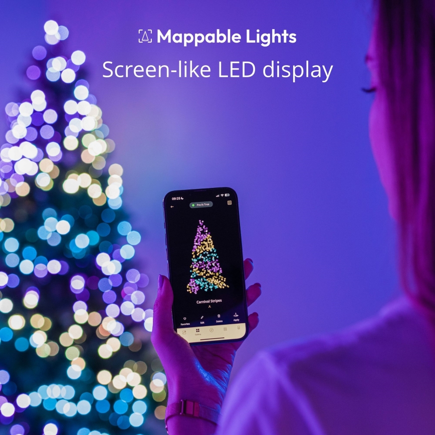 Twinkly - LED RGB Stmívatelný vánoční řetěz CANDIES 100xLED 8 m USB Wi-Fi