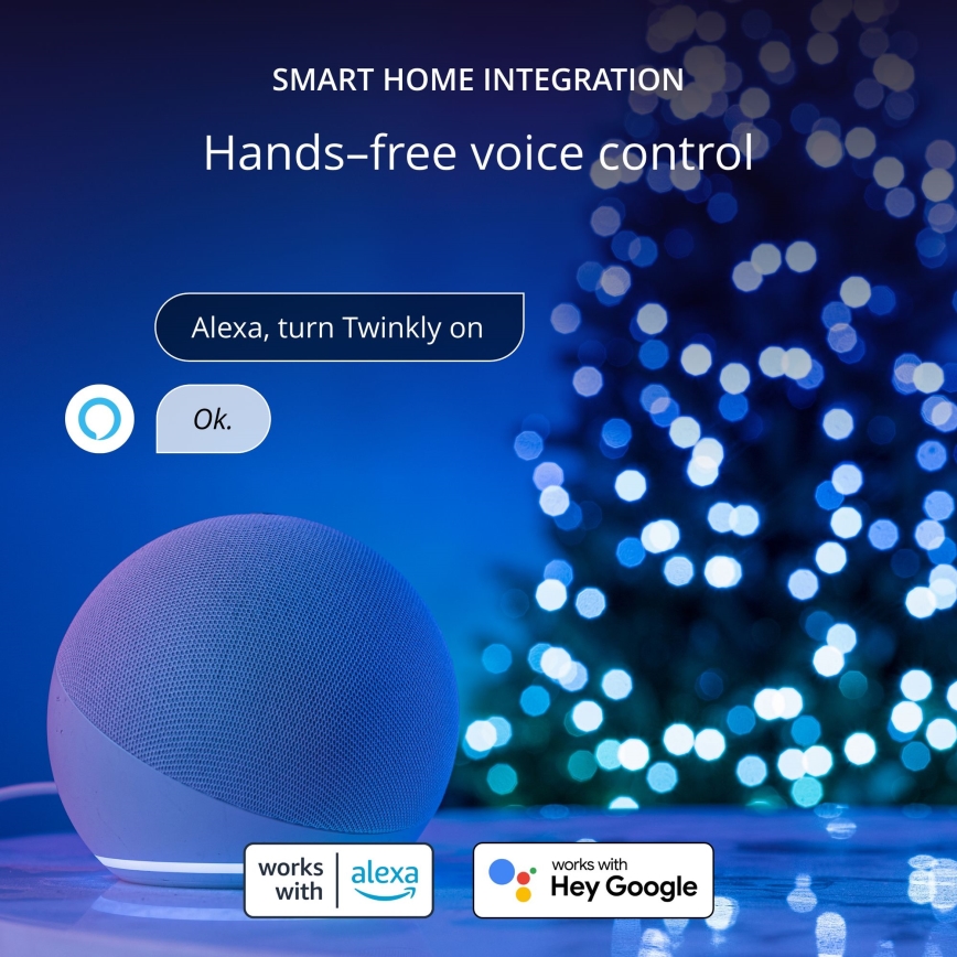 Twinkly - LED RGB Stmívatelný vánoční řetěz CANDIES 100xLED 8 m USB Wi-Fi
