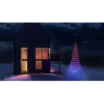 Twinkly - LED RGBW Stmívatelný venkovní vánoční stromeček LIGHT TREE 300xLED 2m IP44 Wi-Fi