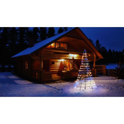 Twinkly - LED RGBW Stmívatelný venkovní vánoční stromeček LIGHT TREE 450xLED 3m IP44 Wi-Fi