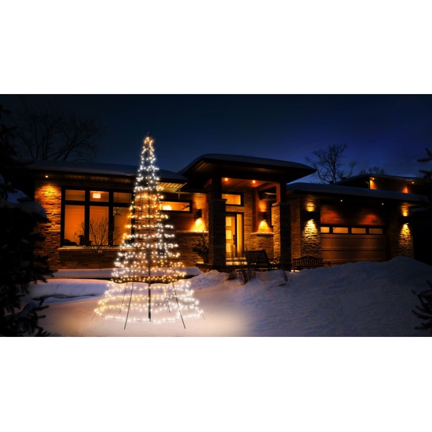 Twinkly - LED RGBW Stmívatelný venkovní vánoční stromeček LIGHT TREE 750xLED 4m IP44 Wi-Fi