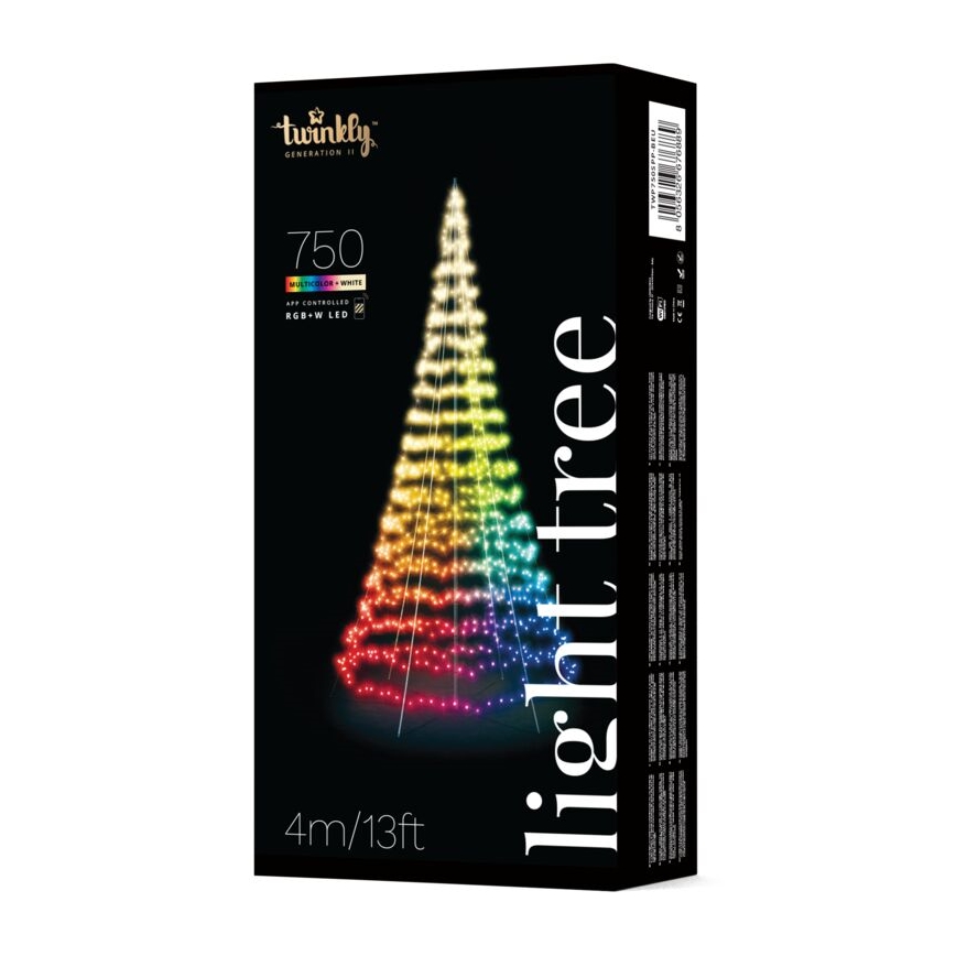Twinkly - LED RGBW Stmívatelný venkovní vánoční stromeček LIGHT TREE 750xLED 4m IP44 Wi-Fi