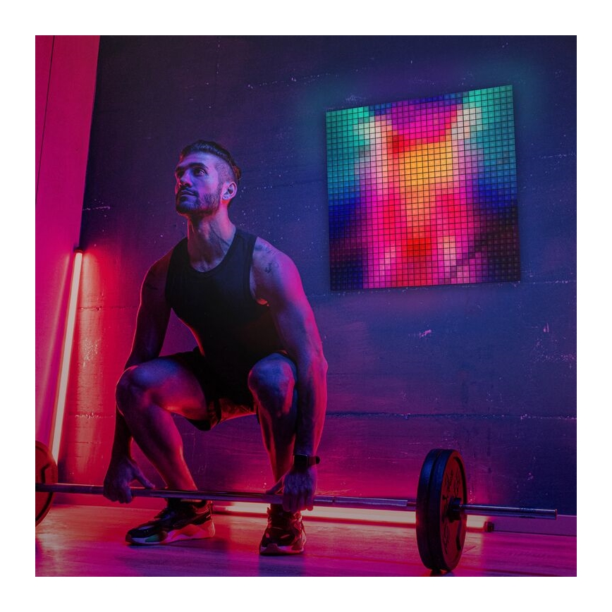 Twinkly - LED RGB Stmívatelný panel SQUARES 64xLED 16x16 cm Wi-Fi