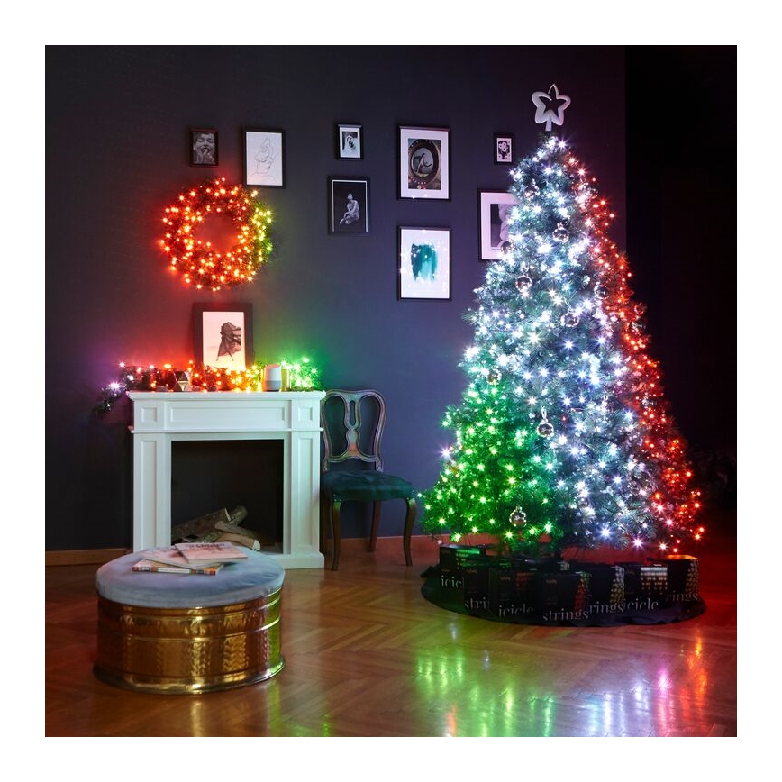 Twinkly - LED RGB Stmívatelný vánoční věnec PRE-LIT WREATH 50xLED pr. 61cm Wi-Fi