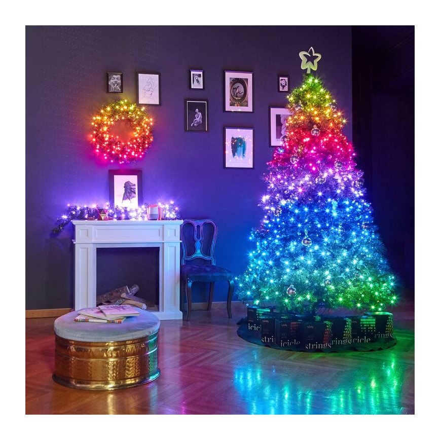 Twinkly - LED RGB Stmívatelný vánoční věnec PRE-LIT WREATH 50xLED pr. 61cm Wi-Fi